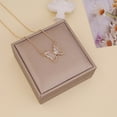 thumbnail image 1 of WREESH Dames Mode Collier Papillon Multicolore Cristal Clavicule Chaîne Pendentif, 1 of 3