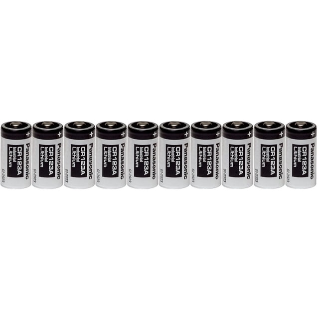 Baterías de litio Panasonic CR123A 3V Industrial x10