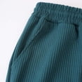 thumbnail image 6 of Besolor Men's Shorts Summer Casual Knee Length Elastic Waisted Drawstring Loose Workout Half Pants with Pockets(X-Large,Green), 6 of 7