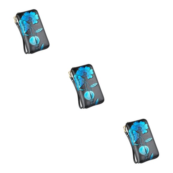 Sonducket Monedero de cuero para mujer, portátil, elegante, exquisito, Clip de foto de repuesto, elegante carpeta de pasaporte, billetera, Type1 NO1