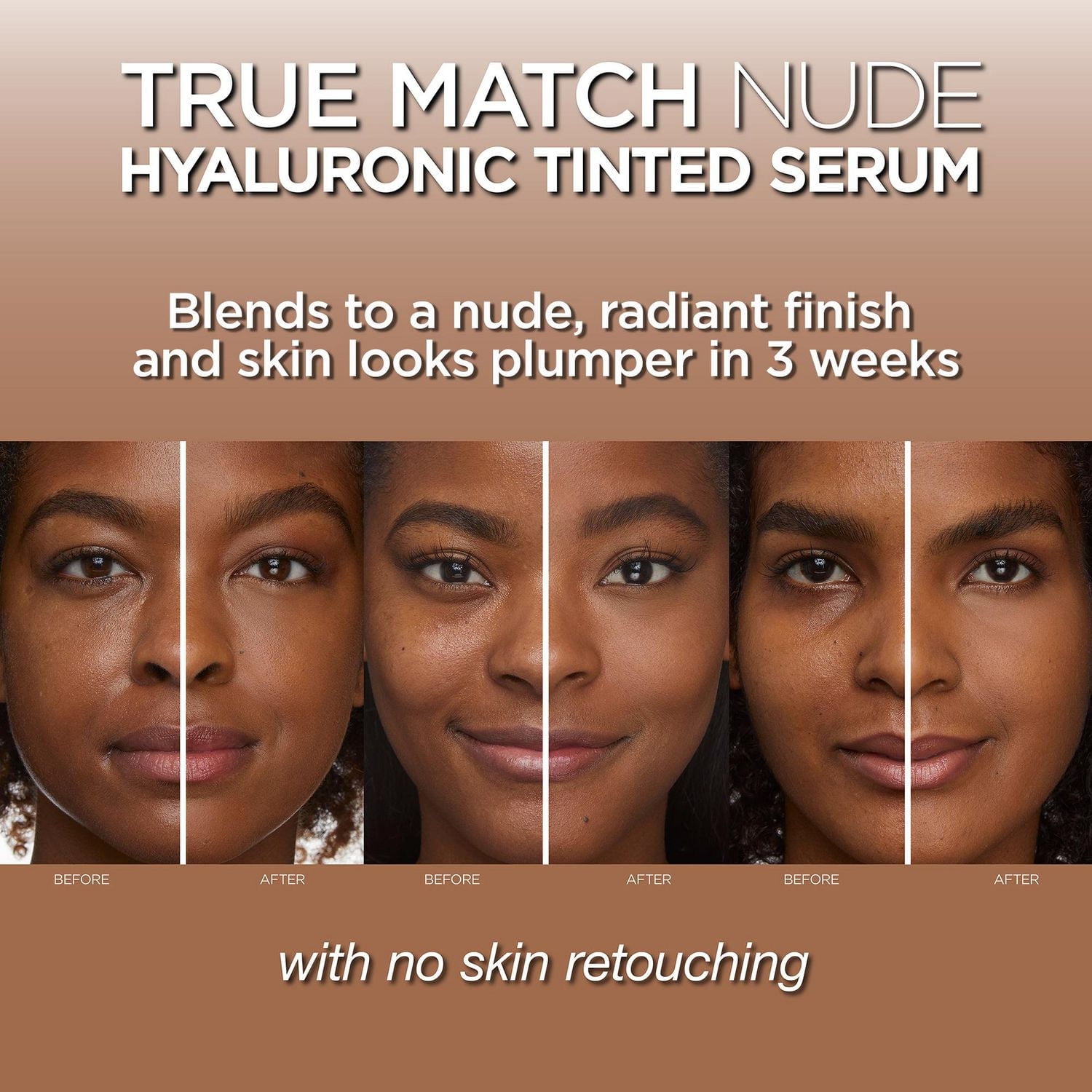 L’Oréal Paris Sérum Teinté True Match Nude avec Acide Hyaluronique à 1