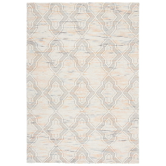 SAFAVIEH Marbella Blanche Geometric Area Rug, Ivory/Orange, 8' x 10'