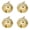 Gold 4-Pack, variant on Haute Decor Adapt Nesting Jingle Bells (Shiny Red 4-Pack) - Large Size 120 mm (4.7 inch) Diameter - Christmas Tree Ornaments for Indoor or Outdoor Use - Compact Storage
