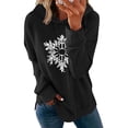 thumbnail image 6 of Sakmal Hoodies for Women Christmas Oversized Black Tops Snowflakes Fashion Hoodie for Women, 6 of 6