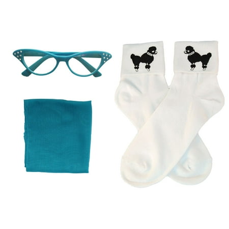 Adult 3 pc - 50's Accessory Set - Teal