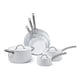thumbnail image 1 of BLACK+DECKER Juego de Utensilios de Cocina de Aluminio Blanco Cerámico de 9 Piezas, Juego de Ollas y Sartenes con Recubrimiento Antiadherente Cerámico, 1 of 7