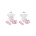thumbnail image 2 of BemeyourBBs Newborn Baby Girl Golf Outfits Infant Baby Girls Summer Clothes Daddy's Little Golf Buddy Letters Print Short Sleeve Romper Tiered Ruffled Shorts Skirt Set Headband Long Socks, 2 of 9