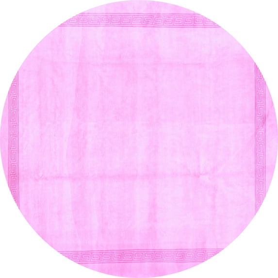 Ahgly Company Indoor Round Solid Purple Modern Area Rugs, 6' Round
