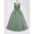 thumbnail image 2 of IBTOM CASTLE Flower Girl Formal Maxi Wedding Dress Floral First Communion Easter Ball Gown Tween Pageant Junior Bridesmaid Dresses Green, 2 of 7