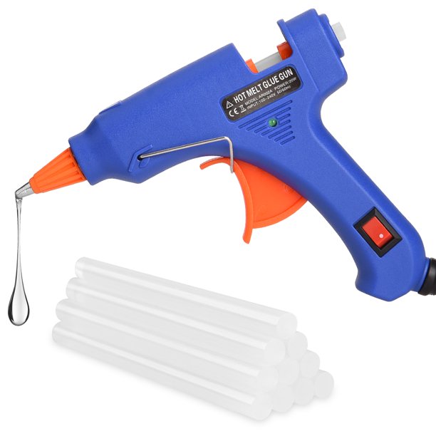 Hot Glue Gun Kit Full Size with 10 Glue Sticks Rechargeable Melt Glue