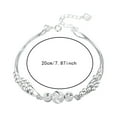 thumbnail image 2 of CILENON Sterling Silver Lucky Bracelet Multi-Layer Bead Bracelet for Women Adjustable Bracelet Jewelry Gifts for Diverse Occasions(Silver-2,One Size), 2 of 6