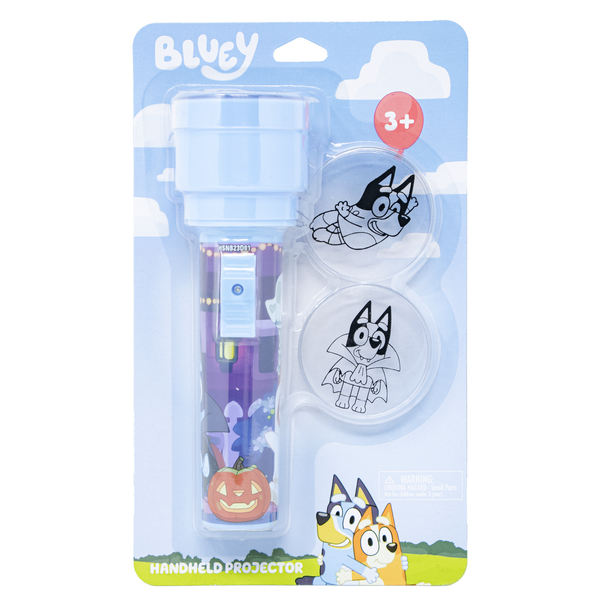 Bluey Handheld Flashlight Projector Light with 3 Count Character Lens