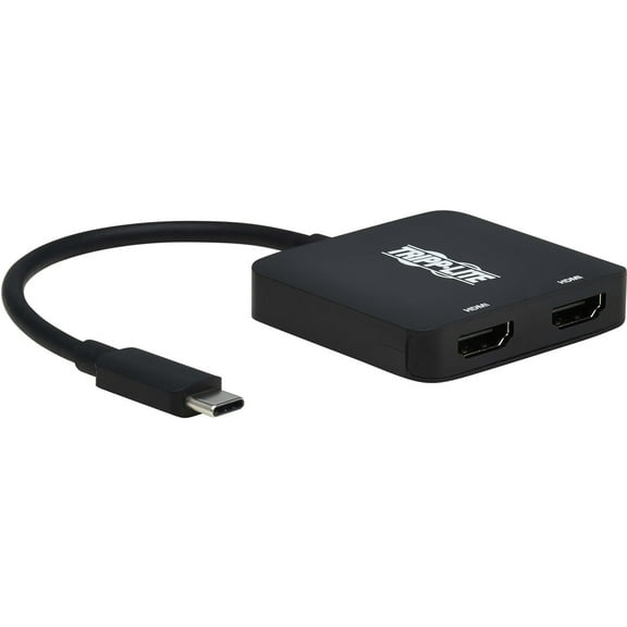 Tripp Lite U444-2H-MST4K6 USB-C Adapter, Dual Display, Black, Black