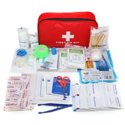 180 Pieces First Aid Kit All-Purpose Premium Medical Supplies & Emergency Bag