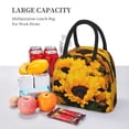 thumbnail image 5 of Rateoe Flower Bush Sunflower Pattern Lunch Bag Women, Lunch Box, Lunch Bag, Small Leakproof Lunch Tote Large Capacity Reusable Insulated Cooler Lunch Container, 5 of 6
