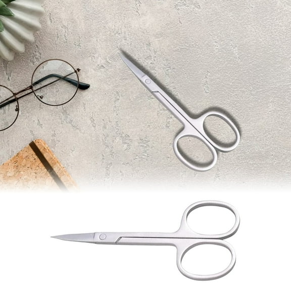 Safeglitz Small Stainless Steel Grooming Scissors Set, Sharp Tips for Eyebrows & Mustaches, Compact Size for Precise Detailing & Travel Kits