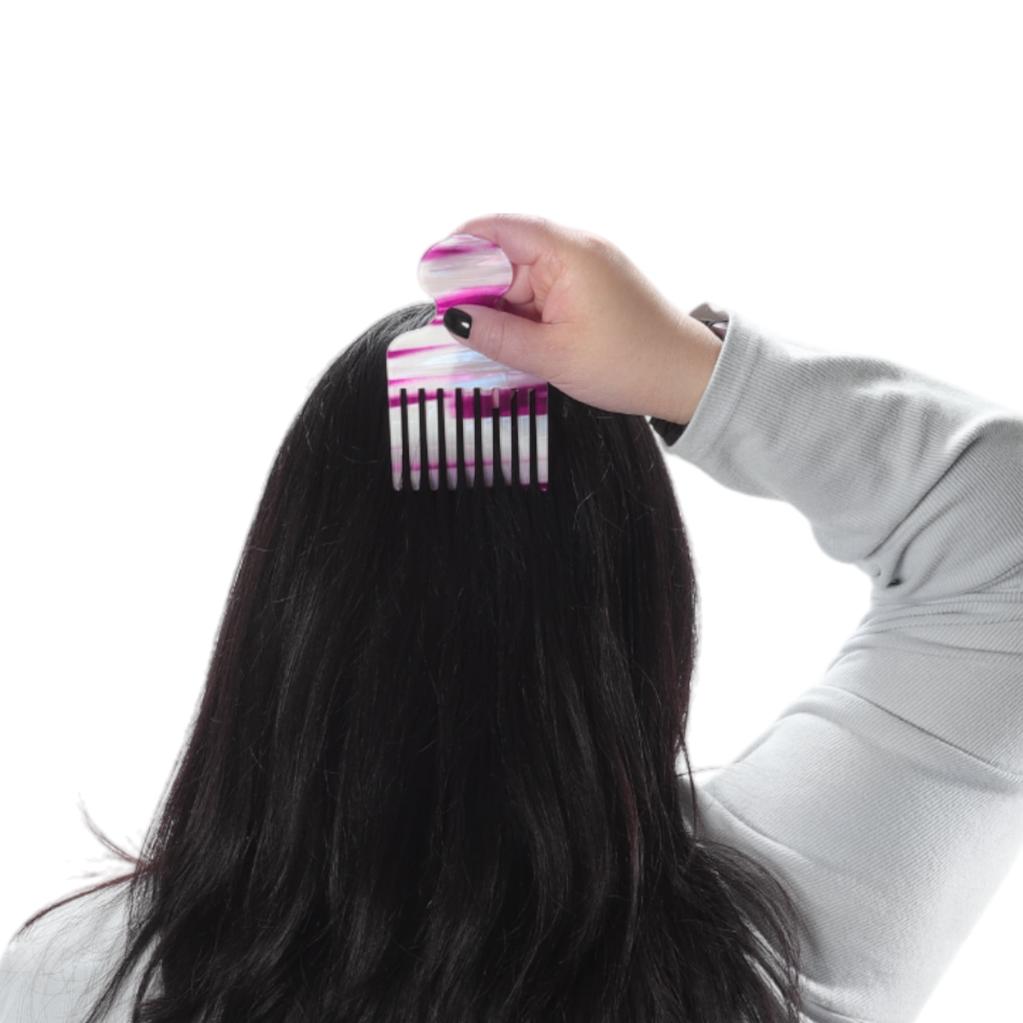Unique Bargains 1 Pc Fashion Hair Insert Comb for All Hair Types Styles Colorful Purple