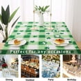 thumbnail image 6 of St. Patrick''s Day Checkered Rectangle Tablecloth - Waterproof and Washable Holiday Green Shamrock Table Cloth Decorative Table Cover for Outdoor, Indoor Party Dining Room, 160GSM, 6 of 6