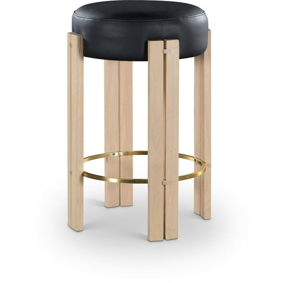 Meridian Furniture Harrison Black Vegan Leather Counter Stool