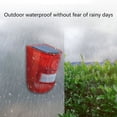 thumbnail image 3 of Newest Upgraded Solar Sound Alert Flash Warning 110 Decibels Sound & Light Alarm Motion Sensor Siren Strobe Security Alarm System For Farm Red, 3 of 5