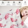 thumbnail image 3 of RUIYC Pink Flamingo Throw Blankets Plush Fuzzy Cozy Warm Flannel Blanket for Couch Sofa Bedroom Living Rooms Camping, 3 of 6