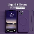 thumbnail image 1 of Magnetic Wireless Charge Case For iPhone 15 12 13 14 Pro Max 13 Mini 11 XR XS X 7 8 Plus For Magsafe Liquid Silicone Strap Cover For iPhone 11Pro Max CHINA, 1 of 5