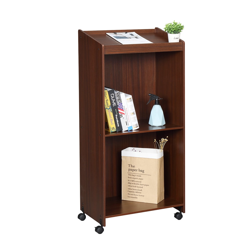 Kepooman Wood Pulpits with Wheels, Podium with Removable Shelf with Compartments for Restaurants Classrooms, Small Reception Desk Lectern for Churches, Walnut Kepooman Wood Pulpits with Wheels, Podium with Removable Shelf with Compartments for Restaurants Classrooms, Small Reception Desk Lectern for Churches, Walnut