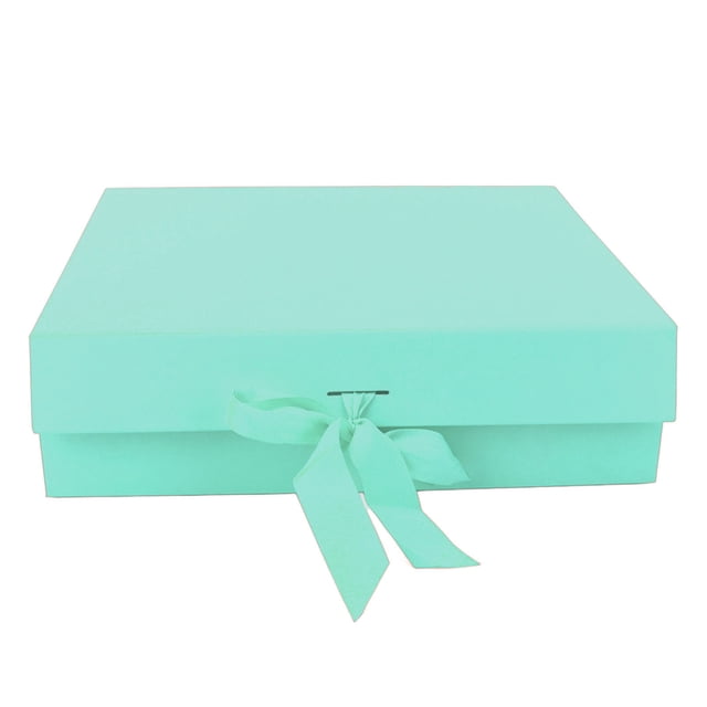 Caja de embalaje de cosméticos Caja de regalo plegable de color puro con cinta de tapa para perfume 12,2 x 10,6 x 3,5 pulgadas