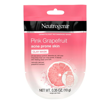 Neutrogena Pink Grapefruit Acne Prone Skin Clay Face Mask, 12 (Best Face Mask For Sensitive Acne Prone Skin)