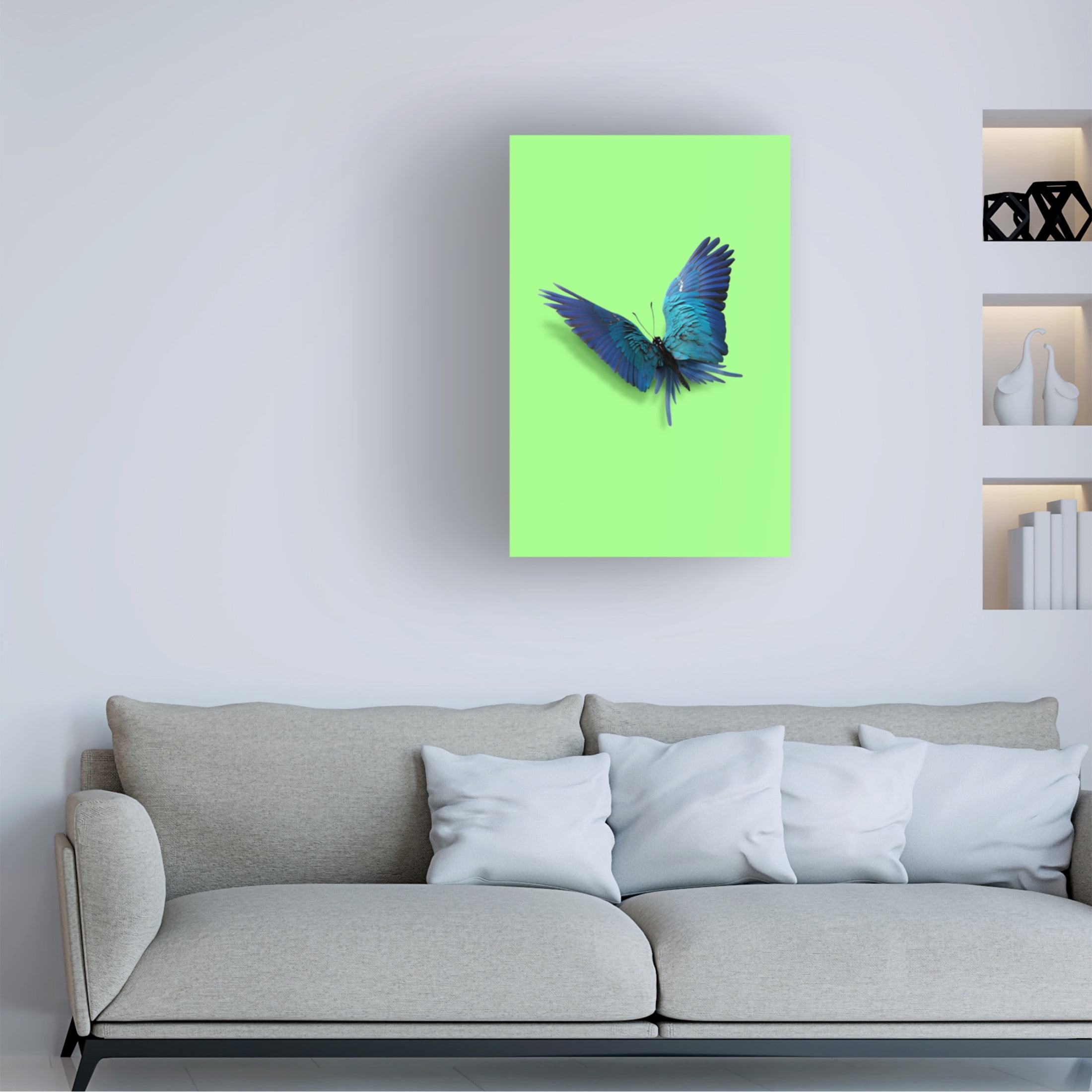 Trademark Fine Art Artem Pozdniakov  Parrot Butterfly Canvas Wall Art