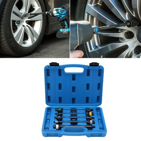 

Ymiko Pneumatic Extension Bar 5PCS 1/2in Pneumatic Torsion Limiting Extension Bar Set Pneumatic Power Tools Universal Torsion Limiting Extension Bar Set