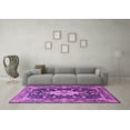 thumbnail image 3 of Ahgly Company Indoor Round Persian Purple Traditional Area Rugs, 5' Round, 3 of 4