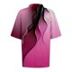 thumbnail image 5 of Blusas para las Mujeres Impresión Casual Manga Corta Turndown Collar Botón Superior, Tops Cortos para las Mujeres, 5 of 9