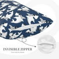 thumbnail image 5 of Naloa Shark Pillowcase, Throw Pillowcase, Wrinkle-Free, Stain-Resistant with Hidden Zipper for Bedroom Sofa - 16"x24", 5 of 9