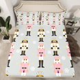 thumbnail image 2 of Castle Fairy Cartoon Nutcracker Girl 3pcs Twin Sheet Sets,Merry Christmas Twin Fitted Sheet,Winter Snowflake Breathable Flat Sheet,Lightweight Room Decor, 2 of 7