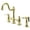 Polished Brass, variant on Kingston Brass KS3791PLBS Restoration Bridge Kitchen Faucet with Brass Sprayer, Polished Chrome