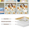 thumbnail image 4 of Yayeee Foldable Storage Basket for Shelves with Handles Set of 2 Waterproof Cloth Bins, Sunflowers and Leaves Pattern, 4 of 7