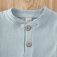 thumbnail image 4 of MesaSe Baby Short Sleeve Ribbed Knit O Neck Romper  Drawstring Short Pants, 4 of 10