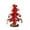 Red, variant on DIY Wooden Christmas Tree with Ornaments & Base, Rustic Tabletop Xmas Tree Centerpiece for Holiday Home Décor, Small Wood Christmas Tree Decoration for Desk, Mantel & Festive Display (Green)