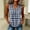 Navy, variant on IUYRTFE Women's Sleeveless V Neck Gingham Plaid Tank Top 100% Linen Relaxed Fit Summer Casual Blouse