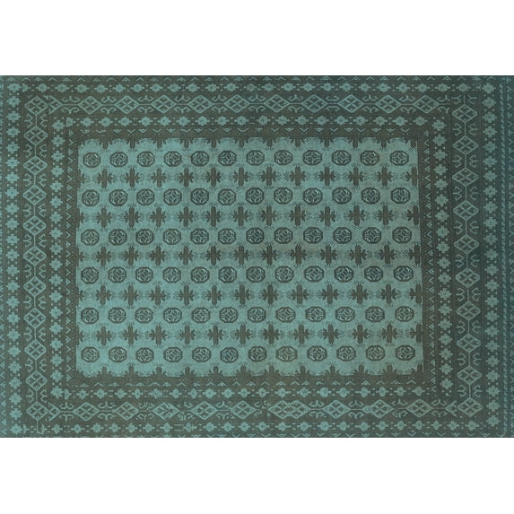 Ahgly Company Indoor Rectangle Persian Light Blue Traditional Area Rugs, 3' x 5'
