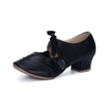 thumbnail image 3 of Zapatos de baile latino para mujer, zapatillas de baile de salón con tacón cuadrado, suela suave, talla 34-42, 3 of 5