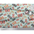 thumbnail image 3 of Soimoi Green polyester Crepe Fabric Insect Insect Print Sewing Fabric BTY 52 Inch Wide, 3 of 3
