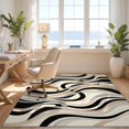 thumbnail image 3 of Design&I 8'x10' Washable Area Rug Abstract Geometric Fluid Motion Contemporary Inspired Lightweight for Living Room, Family Extra Large Skid-Resistant Low Profile, 3 of 7