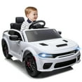 thumbnail image 6 of 12V Ride On Car,  Dodge Charger Powered Electric Car with Battery Powered, Bluetooth, Remote Control, LED Light, Ride On Toy for Ages 3+ Kids, White, 6 of 10