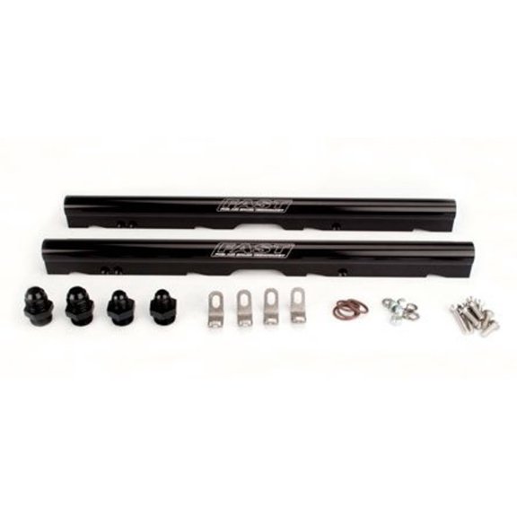 FAST 146033B-KIT LSXR Billet Fuel Rail Kit LS2 Black Anodized Includes Fittings