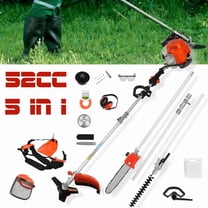 Seipouy Gas Weed Eater, 52cc 2-Stroke Weed Eater Gas Powered, 5 in 1 Multi-Functional Gas Weed Wacker with Full Functioning Guard Accessories