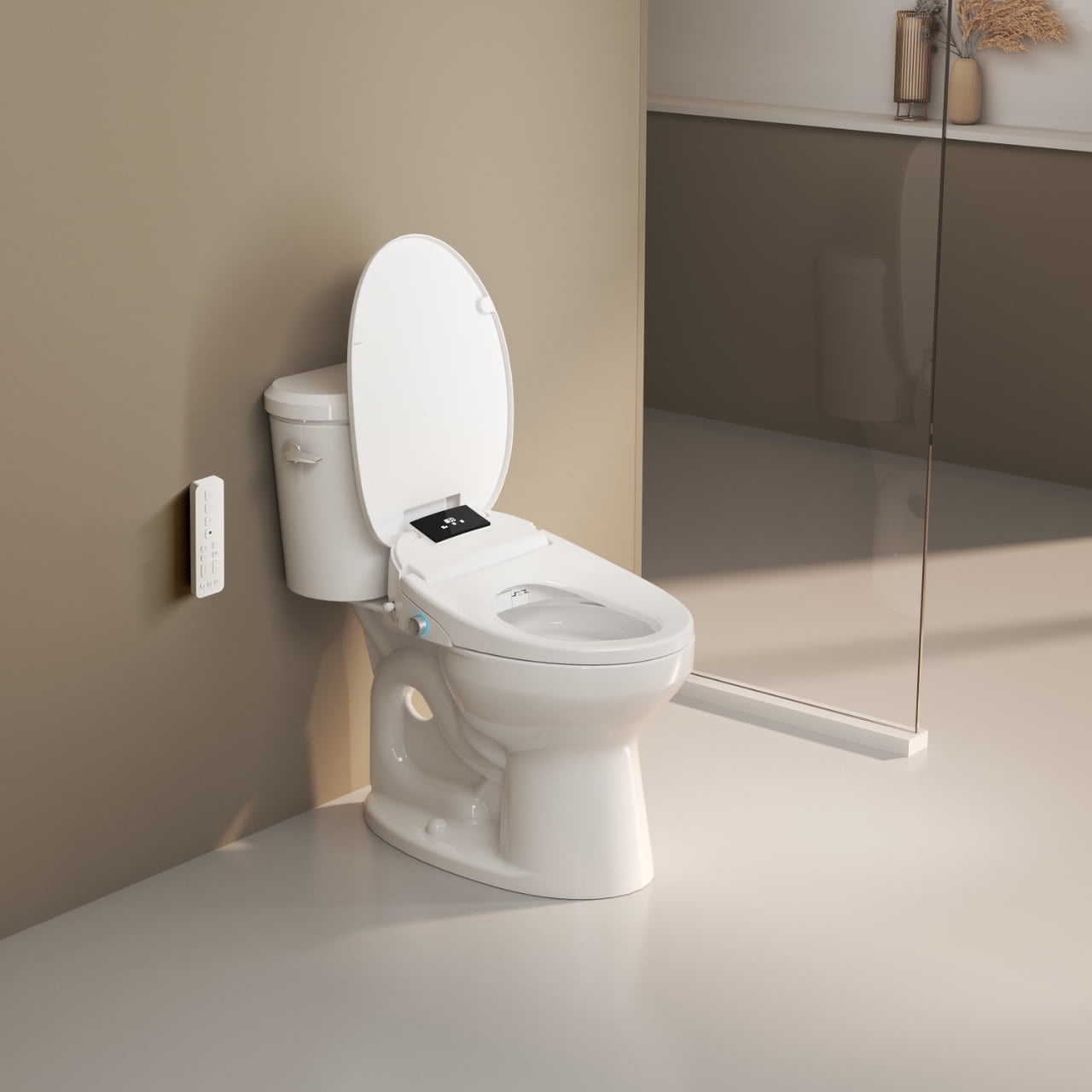 WLJBIDET Electric Bidet with Heated Toilet Seat, Warm Water, Air Drying, Night Light, Remote Control
