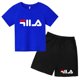 thumbnail image 3 of Conjunto de 2 piezas de camiseta y pantalones cortos con letras de marca de moda de verano para niños y niñas de 3 a 13 años, top informal de manga corta, conjunto deportivo Sunshine, 3 of 5