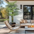 thumbnail image 4 of Yeshouse Palmera artificial de caña dorada, plantas artificiales grandes para sala de estar, patio, decoración interior y exterior del hogar con base blanca, 4 of 6